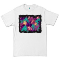 White halloween trees and turquoise glitter background Premium Tee - BundleAndBundleShop
