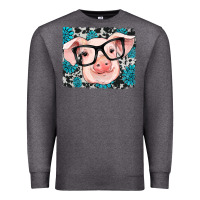 Charcoal Heather gemstone and cowhide pig Premium Sweatshirt - RanaPortraitStore
