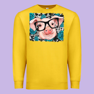 Gemstone And Cowhide Pig Premium Sweatshirt Designed By Ranaportraitstore