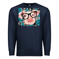 Navy gemstone and cowhide pig Premium Sweatshirt - RanaPortraitStore
