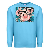 Ocean Blue gemstone and cowhide pig Premium Sweatshirt - RanaPortraitStore