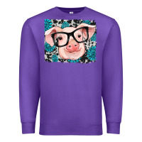 Purple gemstone and cowhide pig Premium Sweatshirt - RanaPortraitStore
