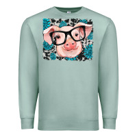 Seafoam gemstone and cowhide pig Premium Sweatshirt - RanaPortraitStore