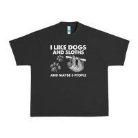 Pigment Black i like dogs and sloths and maybe 3 people funny animals Urban Heavy Tee - linhVisuals