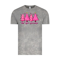 Cloud Rock Tis the Season Pink Trees Vintage Tee - CowhideDigitalArt