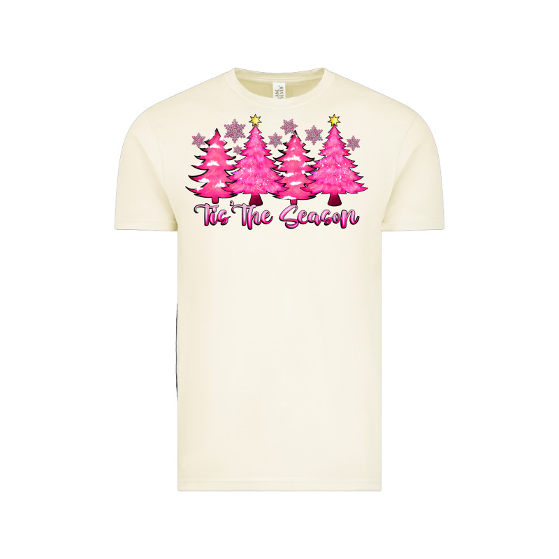 Tis The Season Pink Trees Vintage Tee by CowhideDigitalArt | Teevron