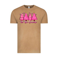 Vintage Camel Tis the Season Pink Trees Vintage Tee - CowhideDigitalArt