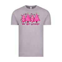 Vintage Zinc Tis the Season Pink Trees Vintage Tee - CowhideDigitalArt