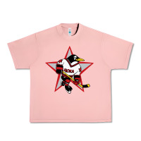 Salmon red penguin 1990's russian Urban Heavy Tee - linhVisuals