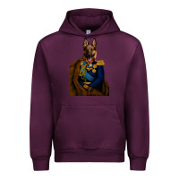 Mauve Wine Pet Portraits, Custom Pet Portraits, Renaissance Pet Portraits, Custom Urban Hoodie - RanaPortraitStore