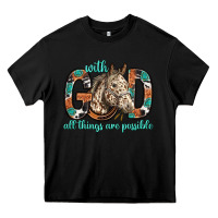 Black with god all things are possible with horse bbs Heavy Core Tee - BundleAndBundleShop