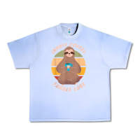 Grape Ice inhale coffee exhale love sloth namaste yoga lover Urban Heavy Tee - linhVisuals