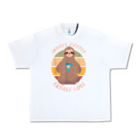 White inhale coffee exhale love sloth namaste yoga lover Urban Heavy Tee - linhVisuals