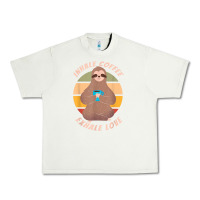 Pistachio inhale coffee exhale love sloth namaste yoga lover Urban Heavy Tee - linhVisuals