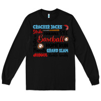 Black baseball typography words Long Sleeve Tee - Artiststas