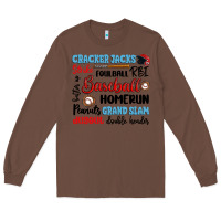 Chestnut baseball typography words Long Sleeve Tee - Artiststas