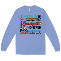 Colony Blue baseball typography words Long Sleeve Tee - Artiststas