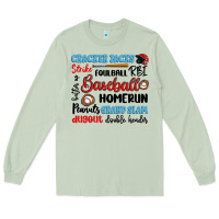 Matcha baseball typography words Long Sleeve Tee - Artiststas