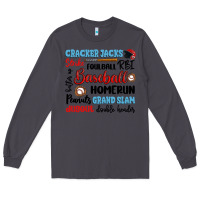 Smoke baseball typography words Long Sleeve Tee - Artiststas