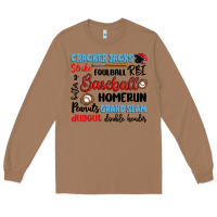 Toasted Coconut baseball typography words Long Sleeve Tee - Artiststas