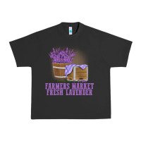 Pigment Black Farmers Market Fresh Lavender Urban Heavy Tee - linhVisuals