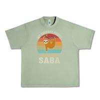 Oil Green mens my favorite people call me saba cute sloth lover grandpa premium Urban Heavy Tee - linhVisuals