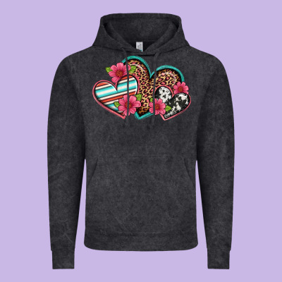 Easter Spring Western Hearts Vintage Hoodie Designed By Artiststas