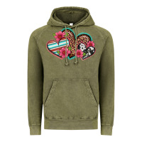 Vintage Olive easter spring western hearts Vintage Hoodie - Artiststas