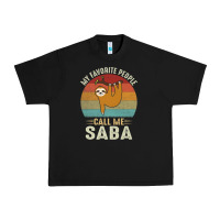 Black mens my favorite people call me saba cute sloth lover grandpa premium Urban Heavy Tee - linhVisuals