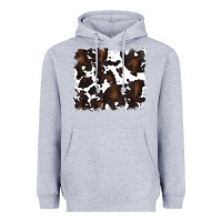 Heather Grey cowhide Heavyweight Hoodie - RanaPortraitStore