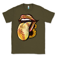 Army Green Softball Tongue Classic Tee - Jasminsmagicworld