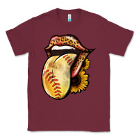 Burgundy Softball Tongue Classic Tee - Jasminsmagicworld