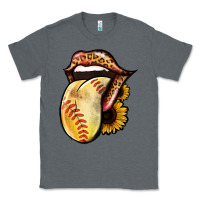 Charcoal Heather Softball Tongue Classic Tee - Jasminsmagicworld