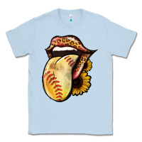 Dusty Blue Softball Tongue Classic Tee - Jasminsmagicworld