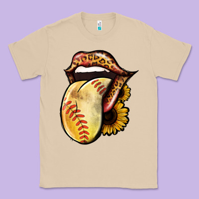Softball Tongue Classic Tee Designed By Jasminsmagicworld