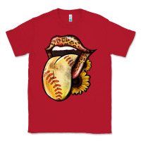 Red Softball Tongue Classic Tee - Jasminsmagicworld