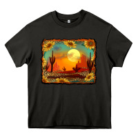 Asphalt western desert sunset background Heavy Core Tee - RanaPortraitStore