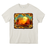 Cream western desert sunset background Heavy Core Tee - RanaPortraitStore