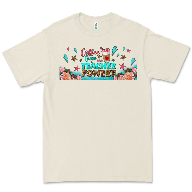 Coffe Gives Me Teacher Powers Libbey Glass Premium Tee by BundleAndBundleShop | Teevron