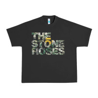 Pigment Black THE STONE ROSES GREEN Urban Heavy Tee - linhVisuals