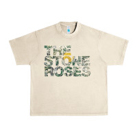 Sandshell THE STONE ROSES GREEN Urban Heavy Tee - linhVisuals