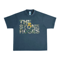 Midnight Navy THE STONE ROSES GREEN Urban Heavy Tee - linhVisuals
