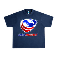 Navy usa rugby Urban Heavy Tee - linhVisuals