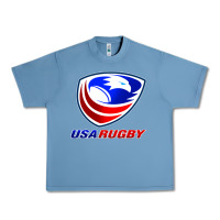 Pebble Blue usa rugby Urban Heavy Tee - linhVisuals