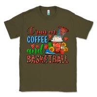 Army Green I Run On Coffee And Basketball Frappe Classic Tee - FaDigitalArtStudio