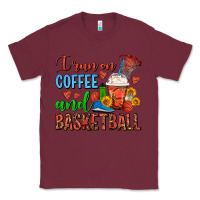 Burgundy I Run On Coffee And Basketball Frappe Classic Tee - FaDigitalArtStudio