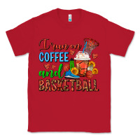 Red I Run On Coffee And Basketball Frappe Classic Tee - FaDigitalArtStudio