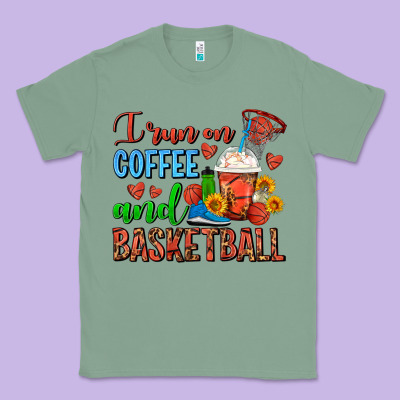 I Run On Coffee And Basketball Frappe Classic Tee Designed By Fadigitalartstudio