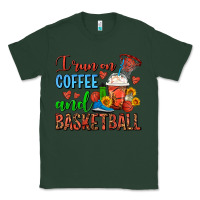 Sports Green I Run On Coffee And Basketball Frappe Classic Tee - FaDigitalArtStudio