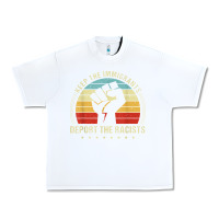 White keep the immigrants deport the racists Urban Heavy Tee - linhVisuals